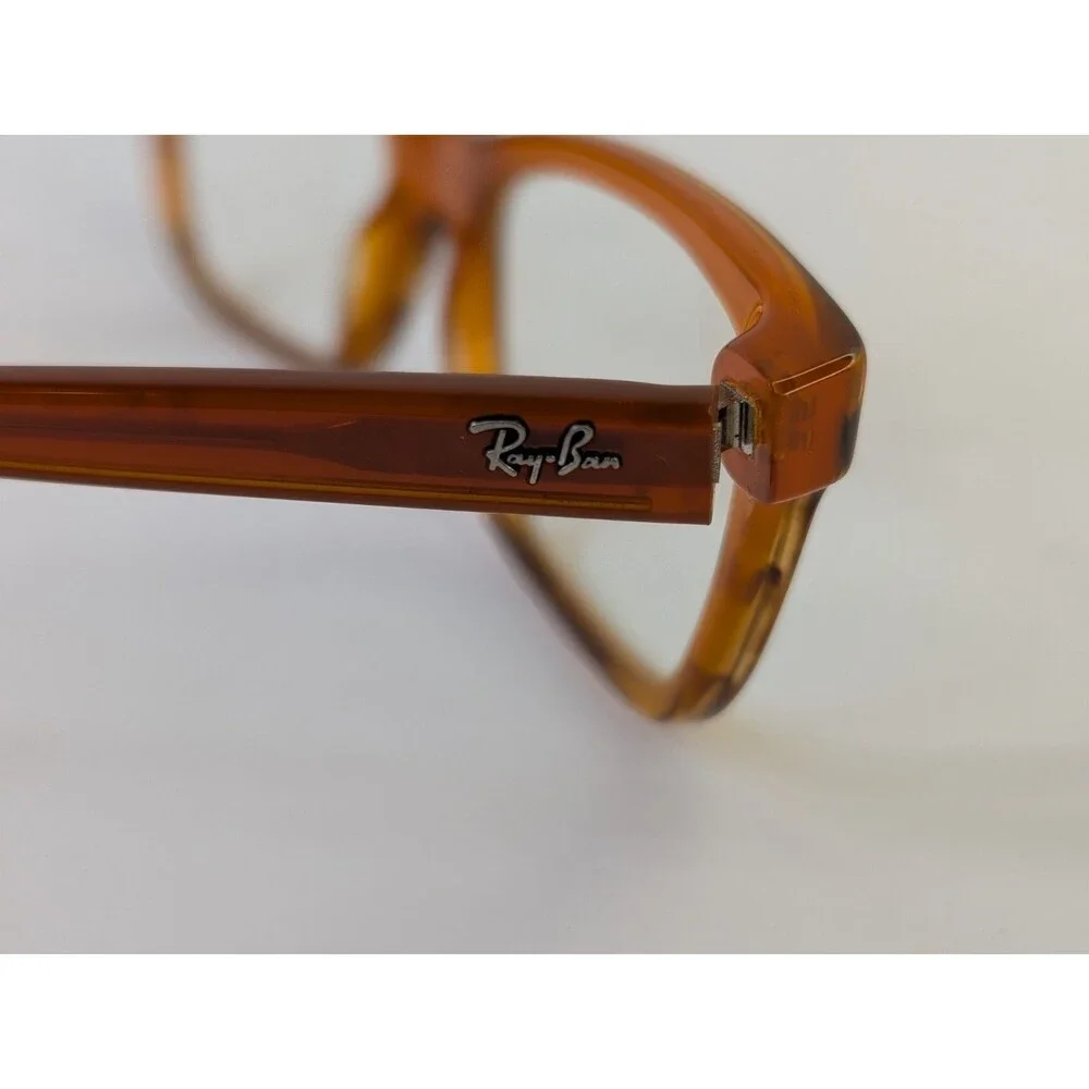 Ray-Ban Junior RY1536 3732 Kids Eyeglasses Frames Only Amber Brown Cat-Eye 46mm